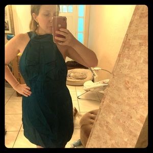 Karen Millen emerald green shirt formal dress